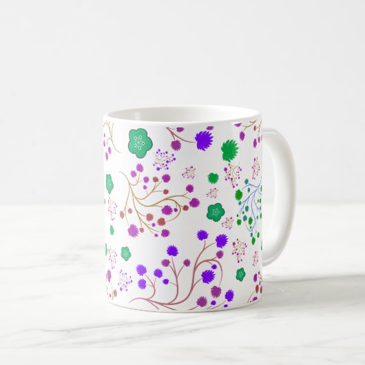 Mug Modèle floral (Devant droit)