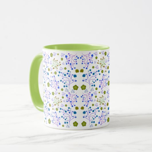 Mug Modèle floral (Devant gauche)