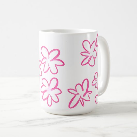 Mug Modèle floral (Devant droit)