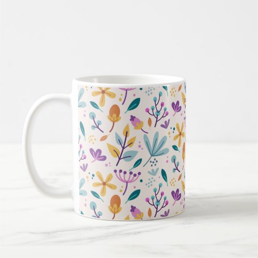 Mug Modèle floral (Gauche)