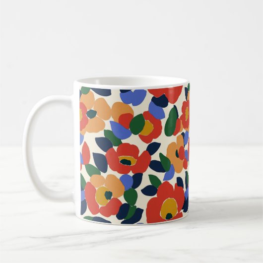 Mug Modèle floral Abstrait en gras (Gauche)