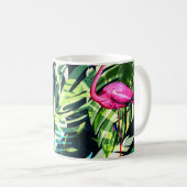 Mug Modèle floral arrière - plan sans couture. Départ  (Devant droit)