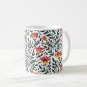 Mug Modèle floral art populaire (Devant droit)