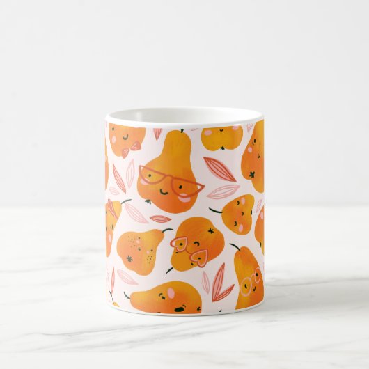 Mug Modèle floral avec orchidées blanches, isolé sur u (Centre)