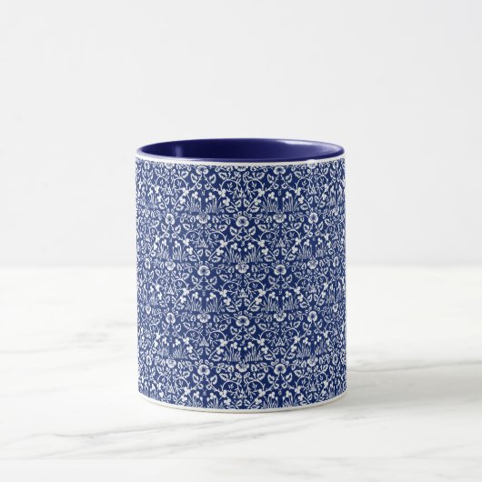 Mug Modèle floral bleu (Centre)
