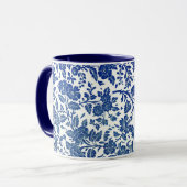 Mug Modèle floral bleu (Devant gauche)