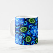 Mug Modèle Floral bleu Abstrait (Devant gauche)