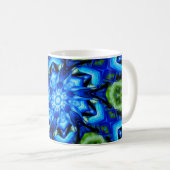 Mug Modèle Floral bleu Abstrait (Devant droit)