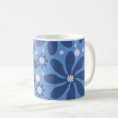 Mug Modèle Floral Bleu - Accès Élégant (Devant droit)