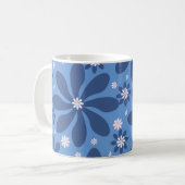 Mug Modèle Floral Bleu - Accès Élégant (Devant gauche)