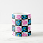 Mug Modèle floral bleu rose géométrique (Centre)