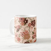 Mug Modèle floral Brown de la Pêche Whimsical (Devant gauche)