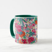 Mug Modèle floral chinois coloré (Devant gauche)