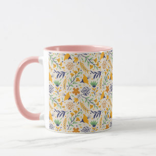 Mug Modèle floral coloré dessiné à la main-23595