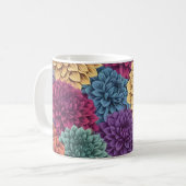 Mug Modèle floral dahlia coloré (Devant gauche)