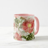 Mug Modèle floral de Camellia rose (Devant droit)