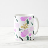 Mug Modèle floral de cerisier verdure jaune rose (Devant droit)