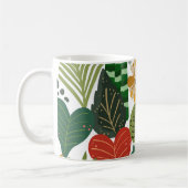 Mug Modèle floral de feuillage botanique moderne (Gauche)
