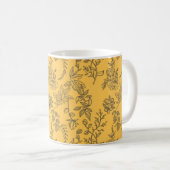 Mug Modèle floral de pays français jaune (Devant droit)
