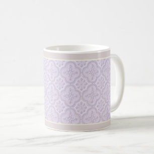 Mug Modèle Floral Décoratif En Mauve