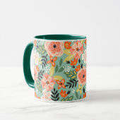 Mug Modèle floral du jardin (Devant gauche)