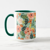 Mug Modèle floral du jardin (Gauche)