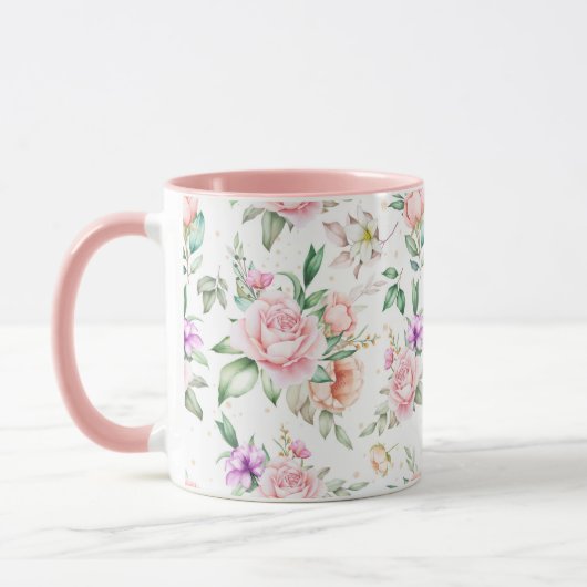 Mug Modèle floral féminin (Gauche)
