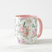 Mug Modèle floral féminin (Devant droit)