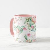 Mug Modèle floral féminin (Devant gauche)