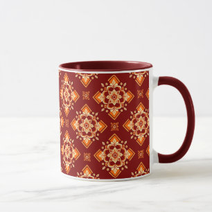 Mug Modèle floral géométrique Boho vintage