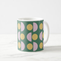 Modèle floral géométrique scandinave en vert