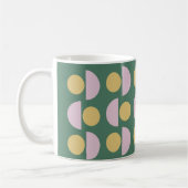 Mug Modèle floral géométrique scandinave en vert (Gauche)