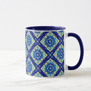 Mug Modèle floral géométrique vibrant