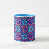 Mug Modèle floral géométrique vibrant (Centre)