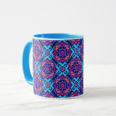 Mug Modèle floral géométrique vibrant (Devant gauche)
