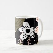 Mug Modèle floral moderne de Joli feuillage (Devant droit)