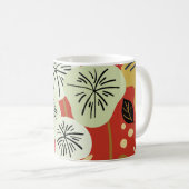 Mug Modèle floral moderne de Joli feuillage (Devant droit)