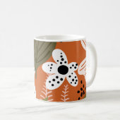 Mug Modèle floral moderne de Joli feuillage (Devant droit)