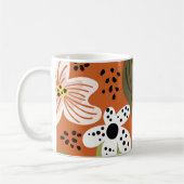 Mug Modèle floral moderne de Joli feuillage (Gauche)