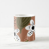 Mug Modèle floral moderne de Joli feuillage (Centre)