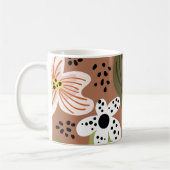 Mug Modèle floral moderne de Joli feuillage (Gauche)