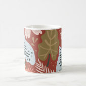 Mug Modèle floral moderne de Joli feuillage (Centre)