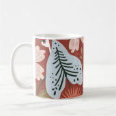 Mug Modèle floral moderne de Joli feuillage (Gauche)