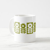 Mug Modèle Floral Moderne Du Milieu Du Siècle (Devant gauche)