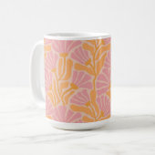 Mug Modèle Floral Moderne Du Milieu Du Siècle (Devant gauche)