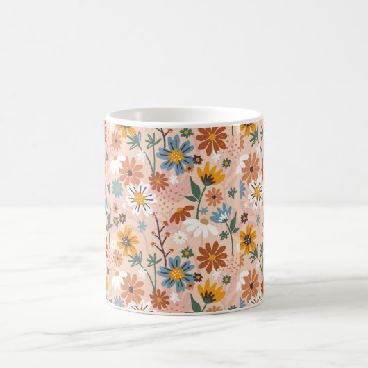 Mug Modèle floral peint à la main-23136 (Centre)