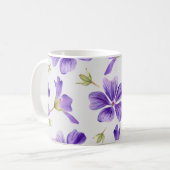 Mug Modèle Floral pourpre (Devant gauche)