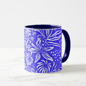 Mug Modèle Floral Préféré, Bleu Périvent, (Devant droit)