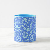 Mug Modèle floral préféré en bleu (Centre)