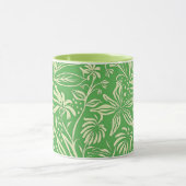 Mug Modèle floral préféré en vert (Centre)